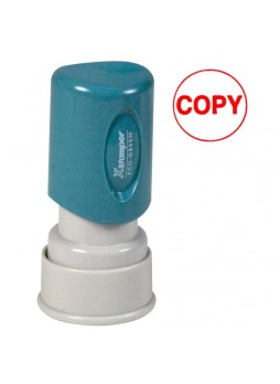 Message Stamp - "COPY" - 0.63" Impression Diameter - Red - Recycled - 1 Each - xst11407